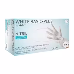 WHITE BASIC-PLUS Nitrilhandschuhe