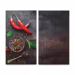 Zeller Chili Herdabdeck-/Schneideplatten-Set