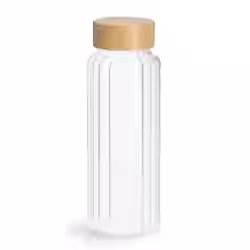 Zeller Glasflasche mit Bambusdeckel