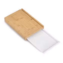 Zeller Schneidebrett mit Tablett & Tablethalter Bambus/Kunststoff 25649