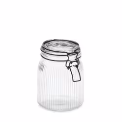 Zeller Vorratsglas mit Bügelverschluss aus Glas/Metall