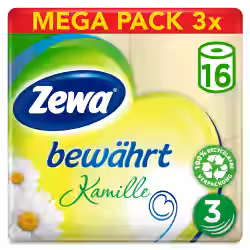 Zewa Bewährt Kamille Toilettenpapier mit Strohanteil Großpackung 29477
