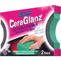 abrazo CeraGlanz Schwamm für Glaskeramik 1 Packung = 2 Stück