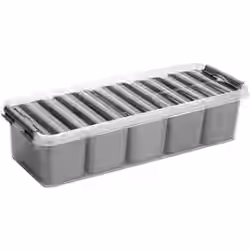 helit "the q-line" Aufbewahrungsbox mit Deckel und Einsätzen H6160902