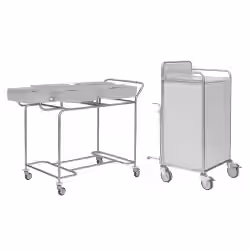 novocal Stationswagen SW 700 inkl. Hohem Frischwäscheschrank SW700K – NW45