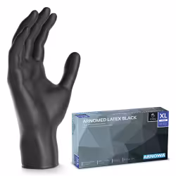 ARNOMED Latex Black Einmalhandschuhe