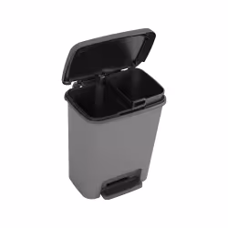 CURVER Mülleimer Küche COMPATTA DUO mit Deckel