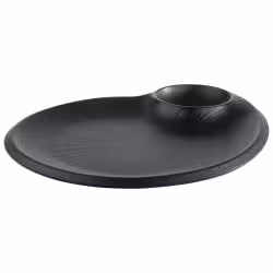 APS NERO Teller mit integriertem Dipschälchen 85075