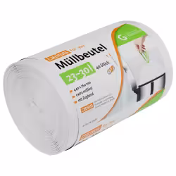 DEISS FOR YOU Müllbeutel 23-30 L mit grünem Zugband aus HDPE 56080
