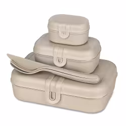Koziol Lunchbos Set PASCAL READY inkl. Besteck