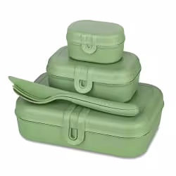 Koziol Lunchbos Set PASCAL READY inkl. Besteck