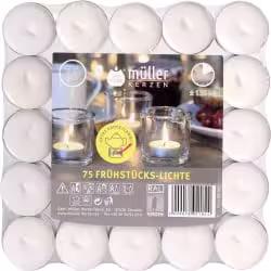 Müller Kerzen Frühstückslichte 75er Flat Pack 9480027500