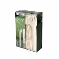 Papstar Pure Papier Gabeln