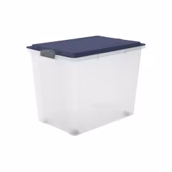 Rotho COMPACT Stapelbox A3 tranparent mit Rollen