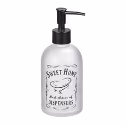 WENKO Seifenspender Sweet Home aus Glas 24760100