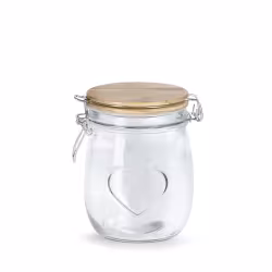 Zeller Vorratsglas Heart mit Bügelverschluss 19496