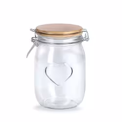 Zeller Vorratsglas Heart mit Bügelverschluss 19497