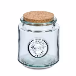 Zeller Vorratsglas Recycled mit Korkdeckel 19589
