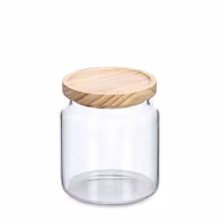 Zeller Vorratsglas mit Holzdeckel 19543