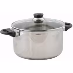 KRÜGER Denver Bratentopf Edelstahl mit Glasdeckel Durchmesser: 24 cm