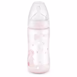 NUK First Choice Plus Rose Babyflasche mit Silikon-Trinksauger 10.216.106