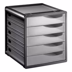 Rotho SPACEMAKER Bürobox - 5 geschlossene Fächer 1106500096
