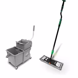 UNGER erGO! clean Flachmopp Bodenreinigungs-Set FAKT8