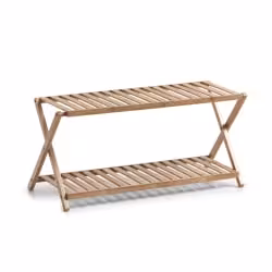 Zeller Bamboo Schuhregal mit 2 Ablagen 18871