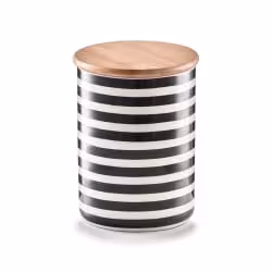 Zeller Stripes Vorratsdose mit Bambusdeckel
