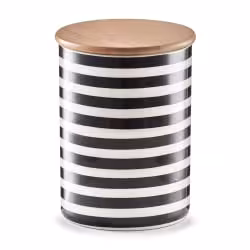 Zeller Stripes Vorratsdose mit Bambusdeckel