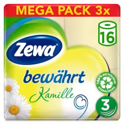 Zewa Bewährt Kamille Toilettenpapier mit Strohanteil Großpackung 29477